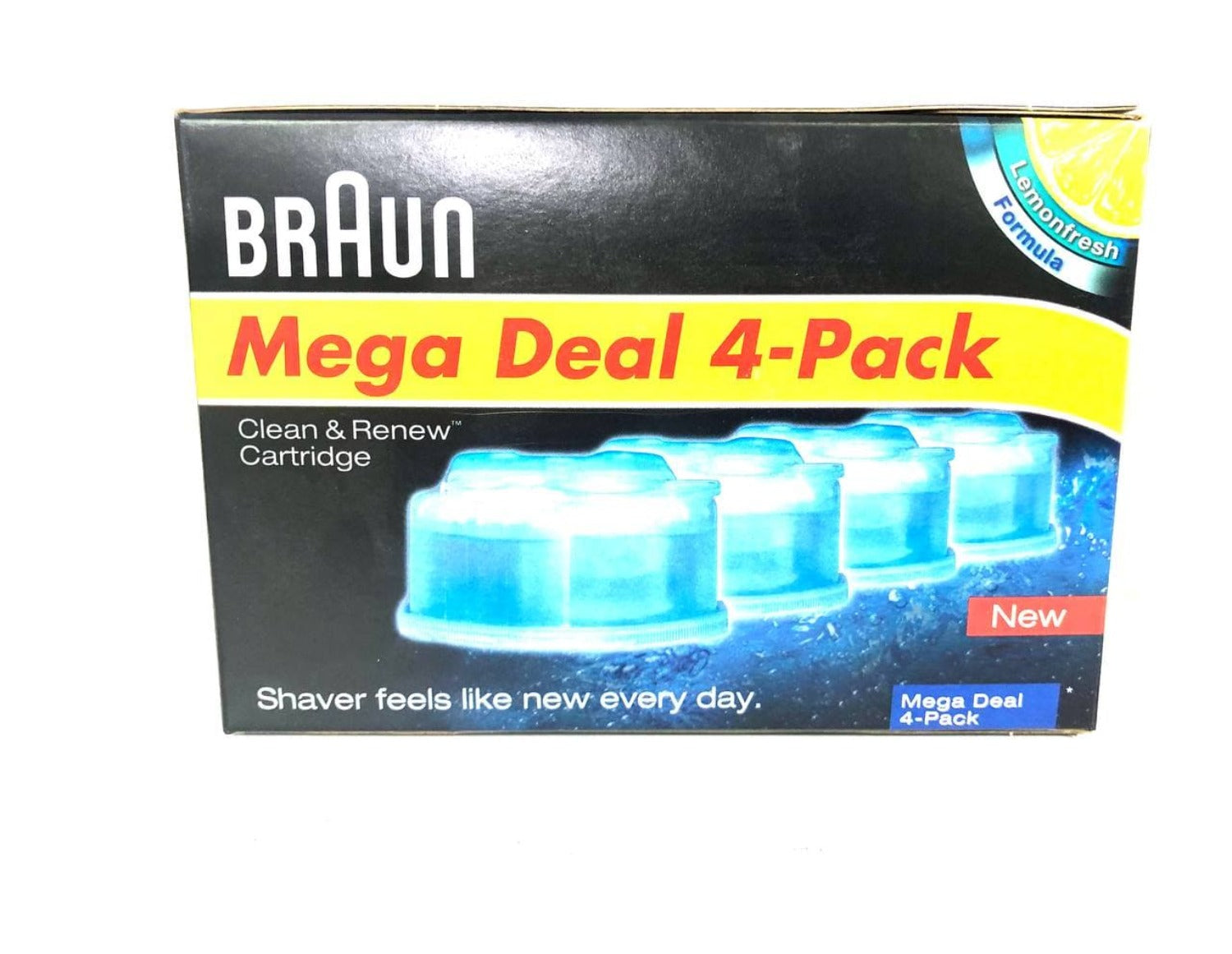 Braun CCR4 Cleaning Cartridges - 4 Pack Clean & Renew Refill Cartridges